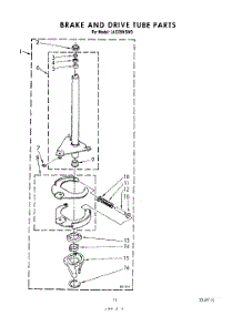 09 - Brake And Drive Tube parts for Whirlpool Washer LA6200XSW0 from AppliancePartsPros.com
