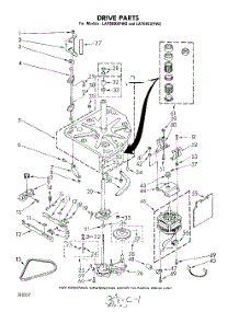 03 - Drive parts for Whirlpool Washer LA7685XPW2 from AppliancePartsPros.com