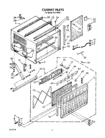 04 - Cabinet parts for Whirlpool Air Conditioner CA17WQ4 from AppliancePartsPros.com