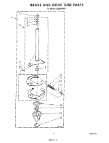 09 - Brake And Drive Tube parts for Whirlpool Washer LA5530XPW7 from AppliancePartsPros.com