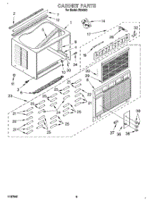 04 - Cabinet parts for Whirlpool Air Conditioner R243A2 from AppliancePartsPros.com