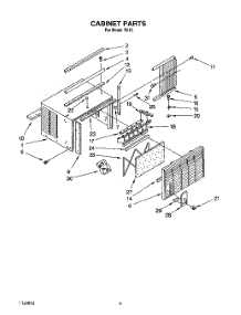 04 - Cabinet parts for Whirlpool Air Conditioner R512 from AppliancePartsPros.com