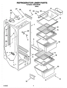 02 - Refrigerator Liner Parts parts for Whirlpool Refrigerator CS20TKXNQ00 from AppliancePartsPros.com