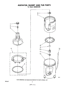 04 - Agitator, Basket And Tub parts for Whirlpool Washer LB5500XKW0 from AppliancePartsPros.com