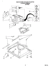 06 - Machine Base parts for Whirlpool Washer LLT8233AW2 from AppliancePartsPros.com