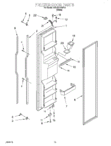 08 - Freezer Door parts for Whirlpool Refrigerator 3XKGN7050F01 from AppliancePartsPros.com