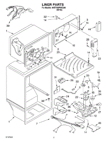 03 - Liner parts for Whirlpool Refrigerator 8VET0WPKKQ00 from AppliancePartsPros.com