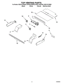 05 - Top Venting Parts, Optional Parts parts for Kitchenaid Oven KEKB107KWH03 from AppliancePartsPros.com
