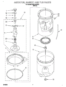 05 - Agitator, Basket And Tub parts for Kitchenaid Washer KAWL410BWH1 from AppliancePartsPros.com