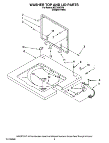 06 - Washer Top And Lid Parts parts for Maytag Washer Dryer Combo MET3800TW0 from AppliancePartsPros.com