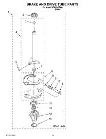 07 - Brake And Drive Tube Parts parts for Maytag Washer NTW5245TQ0 from AppliancePartsPros.com