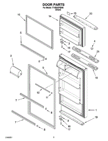 02 - Door Parts parts for Whirlpool Refrigerator IT18SKXRD00 from AppliancePartsPros.com