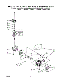 05 - Brake, Clutch, Gearcase, Motor & Pump parts for Whirlpool Washer 3LA5800XSW0 from AppliancePartsPros.com