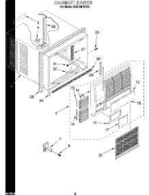 03 - Cabinet parts for Whirlpool Air Conditioner 3QACM12XD3 from AppliancePartsPros.com