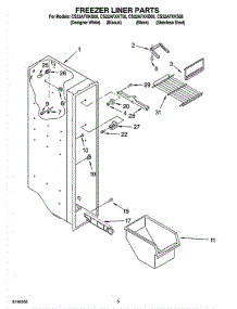 04 - Freezer Liner Parts parts for Whirlpool Refrigerator CS22AFXKB05 from AppliancePartsPros.com