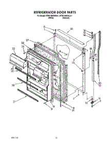 06 - Refrigerator Door parts for Kitchenaid Refrigerator KTRC18KXWH01 from AppliancePartsPros.com