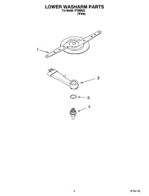04 - Lower Washarm Parts parts for Whirlpool Dishwasher IPU98662 from AppliancePartsPros.com