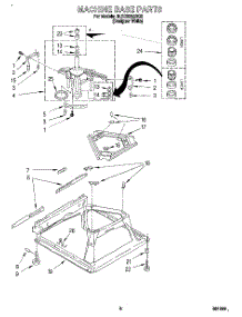 06 - Machine Base parts for Whirlpool Washer 3LSC9255BQ0 from AppliancePartsPros.com