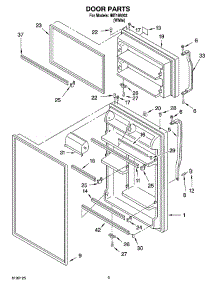 02 - Door Parts parts for Whirlpool Refrigerator IMT186303 from AppliancePartsPros.com