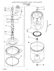 03 - Agitator, Basket And Tub Parts parts for Whirlpool Washer IJ45001 from AppliancePartsPros.com