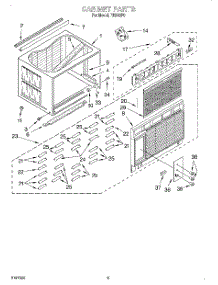 04 - Cabinet parts for Whirlpool Air Conditioner RH203F0 from AppliancePartsPros.com