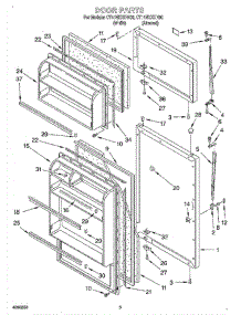 02 - Door parts for Whirlpool Refrigerator CT14NKXHN00 from AppliancePartsPros.com