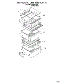 03 - Refrigerator Shelf Parts parts for Whirlpool Refrigerator ID2GFGXRS00 from AppliancePartsPros.com