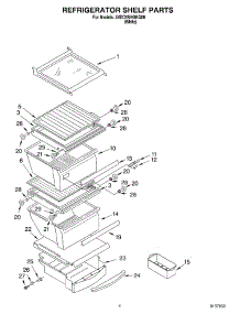 03 - Refrigerator Shelf parts for Whirlpool Refrigerator 3XEC5SHGKQ00 from AppliancePartsPros.com