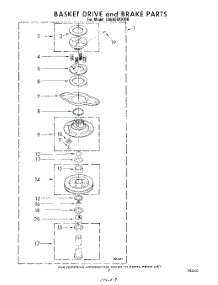 07 - Basket Drive And Brake parts for Whirlpool Washer LA6800XKW0 from AppliancePartsPros.com