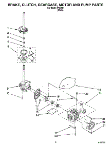 05 - Brake, Clutch, Gearcase, Motor And Pump Parts parts for Whirlpool Washer IP45003 from AppliancePartsPros.com