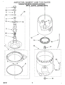 04 - Agitator, Basket And Tub parts for Whirlpool Washer LSN7233BN1 from AppliancePartsPros.com