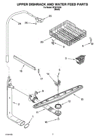 05 - Upper Dishrack And Water Feed Parts parts for Whirlpool Dishwasher IRD6750D0 from AppliancePartsPros.com