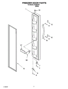 05 - Freezer Door Parts parts for Whirlpool Refrigerator IKS203304 from AppliancePartsPros.com