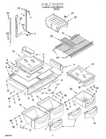03 - Shelf parts for Whirlpool Refrigerator 3XKVN600F00 from AppliancePartsPros.com
