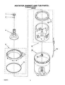 05 - Agitator, Basket And Tub parts for Whirlpool Washer AL2121WW1 from AppliancePartsPros.com