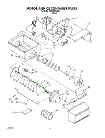 05 - Motor And Ice Container, Lit / Optional parts for Whirlpool Refrigerator 3XKGN701000 from AppliancePartsPros.com