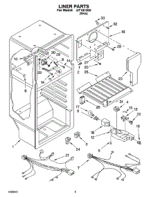 03 - Liner Parts parts for Whirlpool Refrigerator IJT181300 from AppliancePartsPros.com