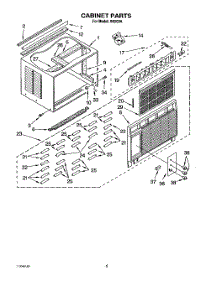 04 - Cabinet parts for Whirlpool Air Conditioner RH203A from AppliancePartsPros.com