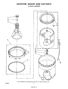 04 - Agitator, Basket And Tub parts for Whirlpool Washer LA3400XPW4 from AppliancePartsPros.com