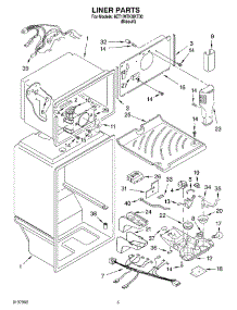03 - Liner parts for Whirlpool Refrigerator 8ET1WTKXKT00 from AppliancePartsPros.com