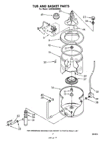 06 - Tub And Basket parts for Whirlpool Washer LA9800XMW0 from AppliancePartsPros.com