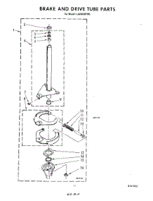 09 - Brake And Drive Tube parts for Whirlpool Washer LA5300XPW5 from AppliancePartsPros.com