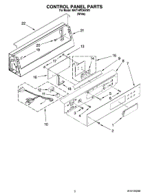 02 - Control Panel Parts parts for Whirlpool Washer MAT14PDAXW0 from AppliancePartsPros.com