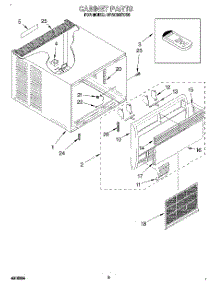 02 - Cabinet parts for Whirlpool Air Conditioner 3PACM07DD0 from AppliancePartsPros.com