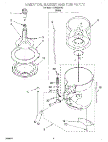 03 - Agitator, Basket And Tub parts for Whirlpool Washer CCW5264W2 from AppliancePartsPros.com