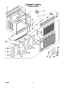 03 - Cabinet parts for Whirlpool Air Conditioner CA25WC50 from AppliancePartsPros.com