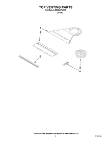 05 - Top Venting Parts parts for Whirlpool Oven IBS324PSW00 from AppliancePartsPros.com