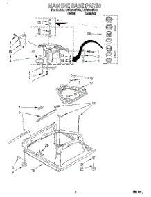06 - Machine Base parts for Whirlpool Washer LSR8244BN1 from AppliancePartsPros.com