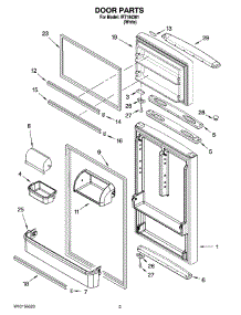 02 - Door Parts parts for Whirlpool Refrigerator IRT184301 from AppliancePartsPros.com