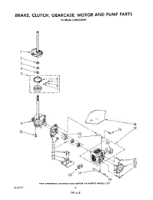 07 - Brake, Clutch, Gearcase, Motor And Pump parts for Whirlpool Washer LA6053XSW1 from AppliancePartsPros.com